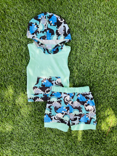 Bowtism Boys Dino Stomp Hoodie - Bowtism